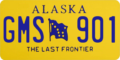 AK license plate GMS901