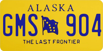 AK license plate GMS904