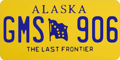 AK license plate GMS906