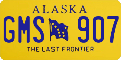 AK license plate GMS907