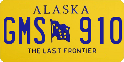 AK license plate GMS910