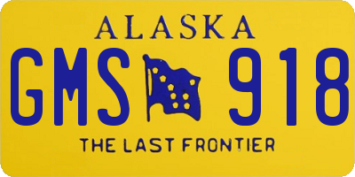 AK license plate GMS918