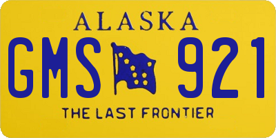 AK license plate GMS921