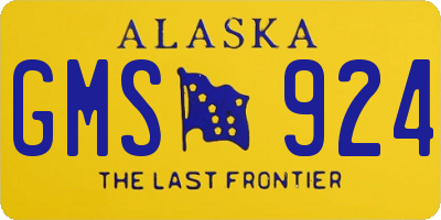 AK license plate GMS924