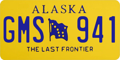 AK license plate GMS941