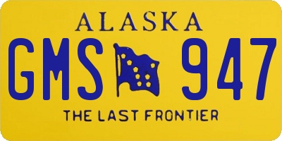 AK license plate GMS947