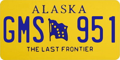 AK license plate GMS951