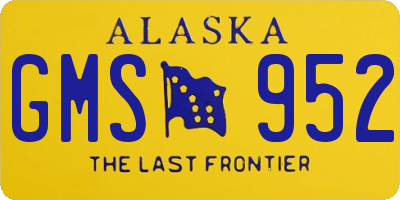 AK license plate GMS952