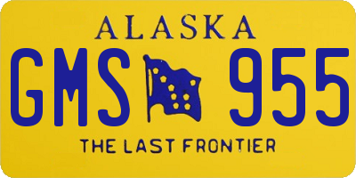AK license plate GMS955