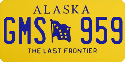 AK license plate GMS959