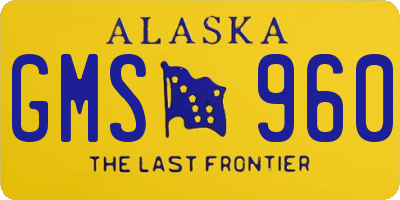 AK license plate GMS960