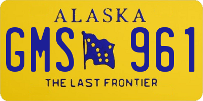 AK license plate GMS961