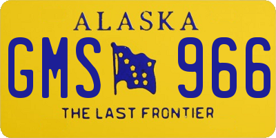 AK license plate GMS966