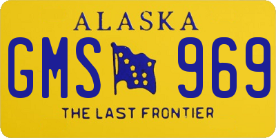 AK license plate GMS969