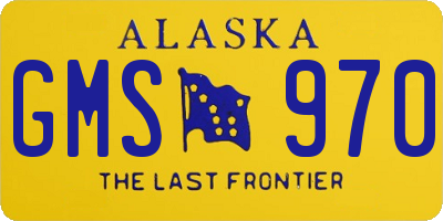 AK license plate GMS970