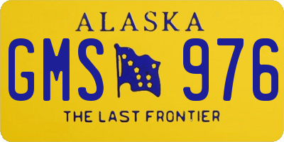 AK license plate GMS976