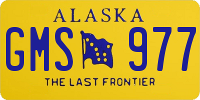 AK license plate GMS977