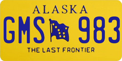 AK license plate GMS983
