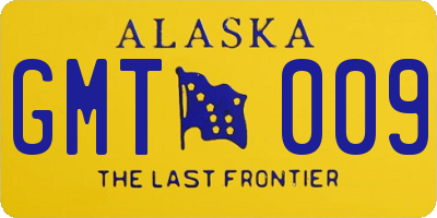 AK license plate GMT009