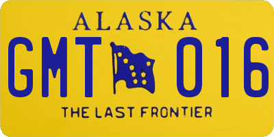 AK license plate GMT016