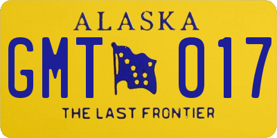 AK license plate GMT017