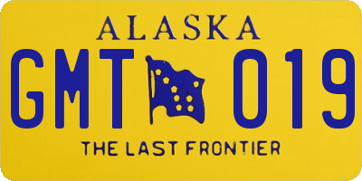AK license plate GMT019