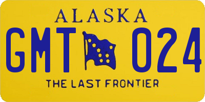 AK license plate GMT024