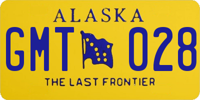 AK license plate GMT028
