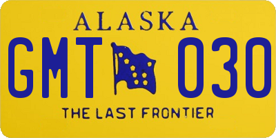 AK license plate GMT030