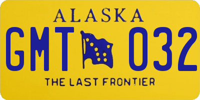 AK license plate GMT032
