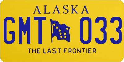 AK license plate GMT033