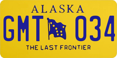 AK license plate GMT034