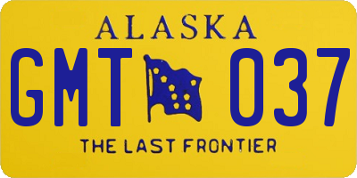 AK license plate GMT037