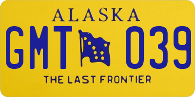 AK license plate GMT039