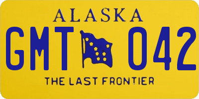 AK license plate GMT042
