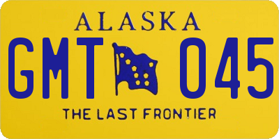 AK license plate GMT045