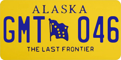 AK license plate GMT046