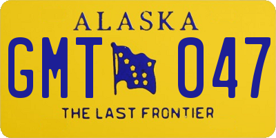 AK license plate GMT047