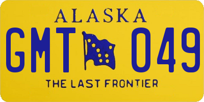 AK license plate GMT049
