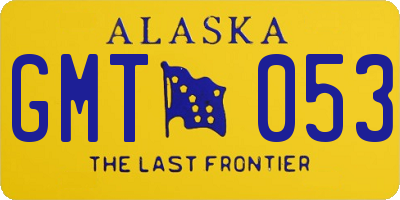 AK license plate GMT053