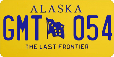AK license plate GMT054