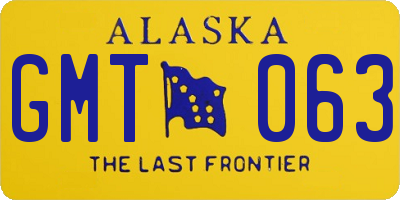 AK license plate GMT063