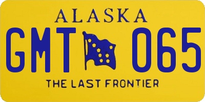 AK license plate GMT065