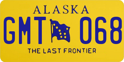 AK license plate GMT068