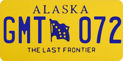 AK license plate GMT072