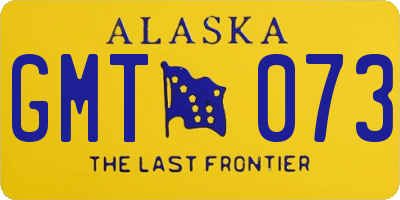 AK license plate GMT073