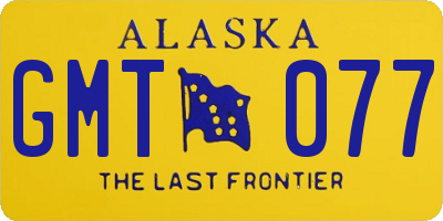 AK license plate GMT077