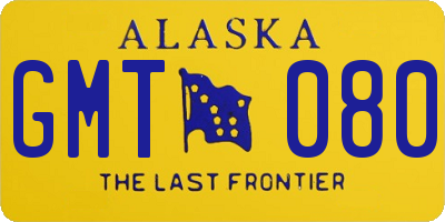 AK license plate GMT080