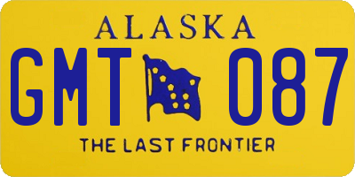 AK license plate GMT087