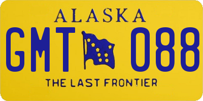 AK license plate GMT088